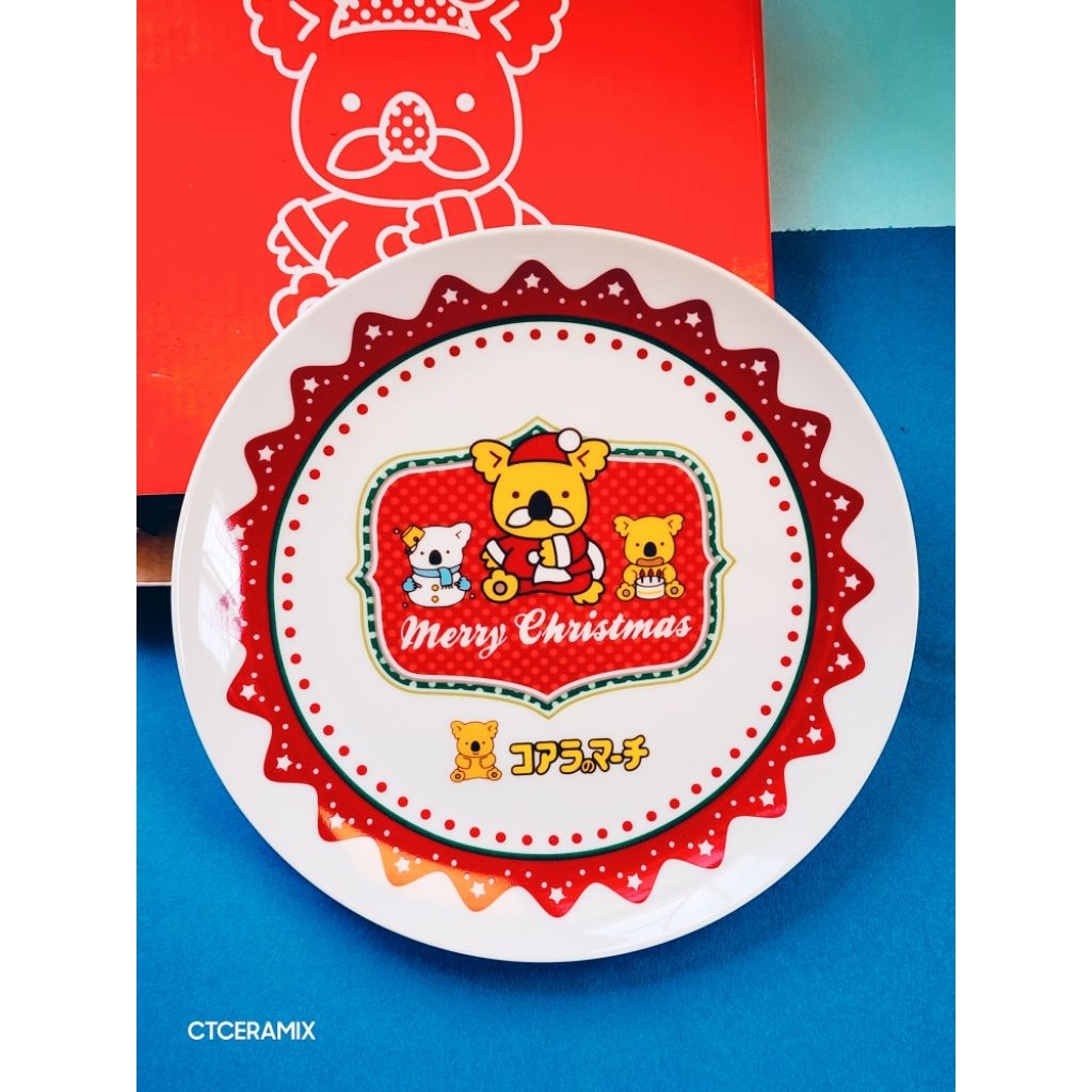 ■CTCERAMIXᯓ★ Lotteria Japan Koala's March จานเซรามิก Koala's March ลาย Merry Christmas ของแท้จากญี่ป