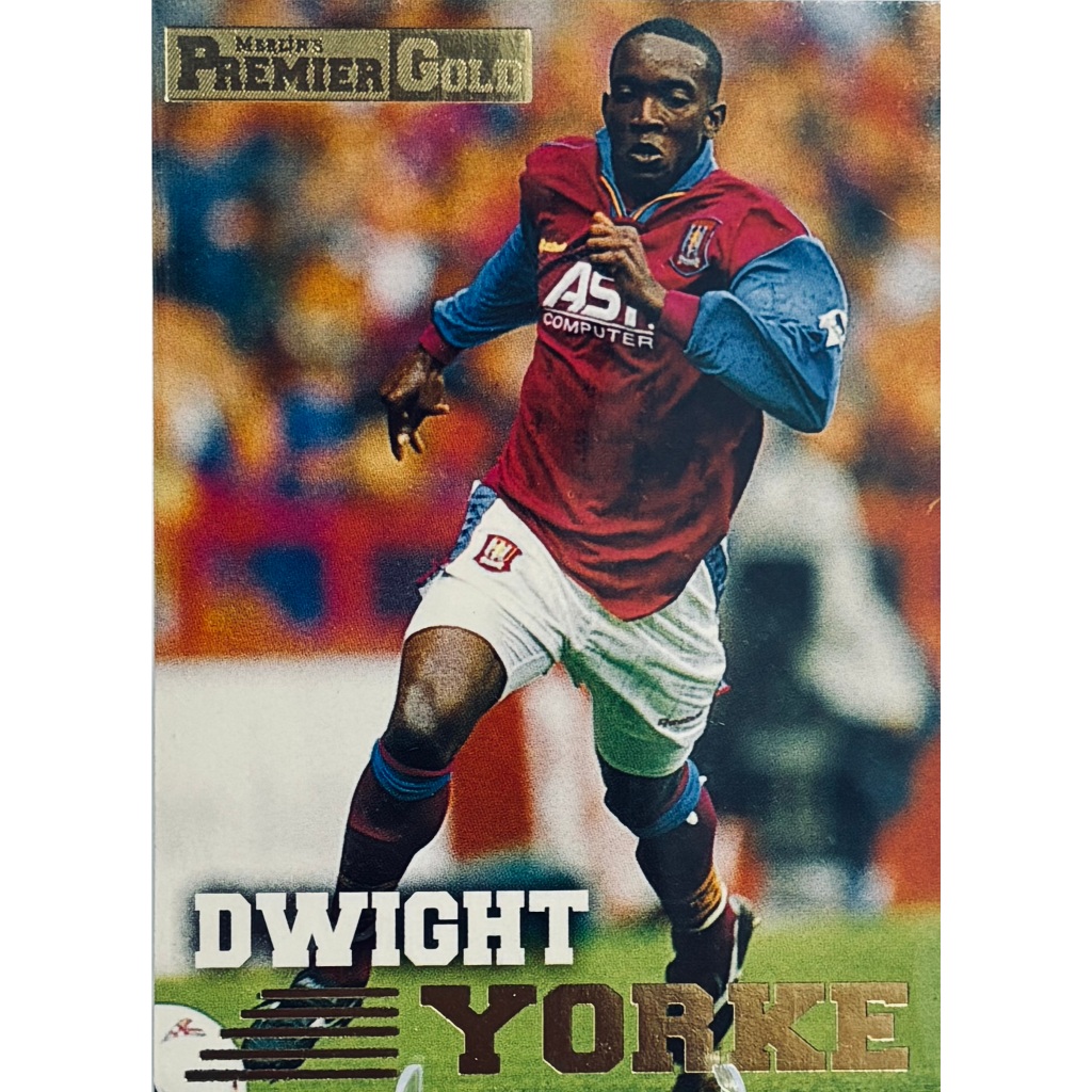 การ์ดฟุตบอล MERLIN 1996-1997 SEASON  Dwight Yorke แอสตันวิลลา