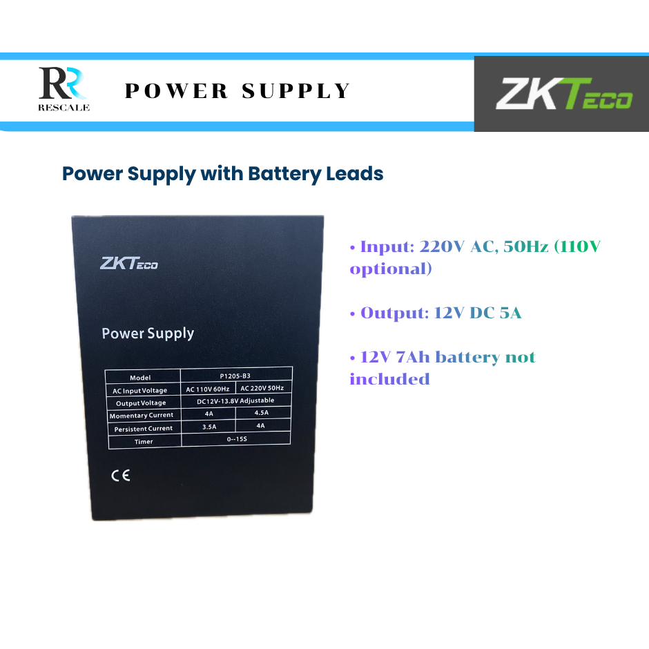 POWER Supply ZK Teco model 1205-3B จ่ายไฟสำหรับชุดกลอนประตู