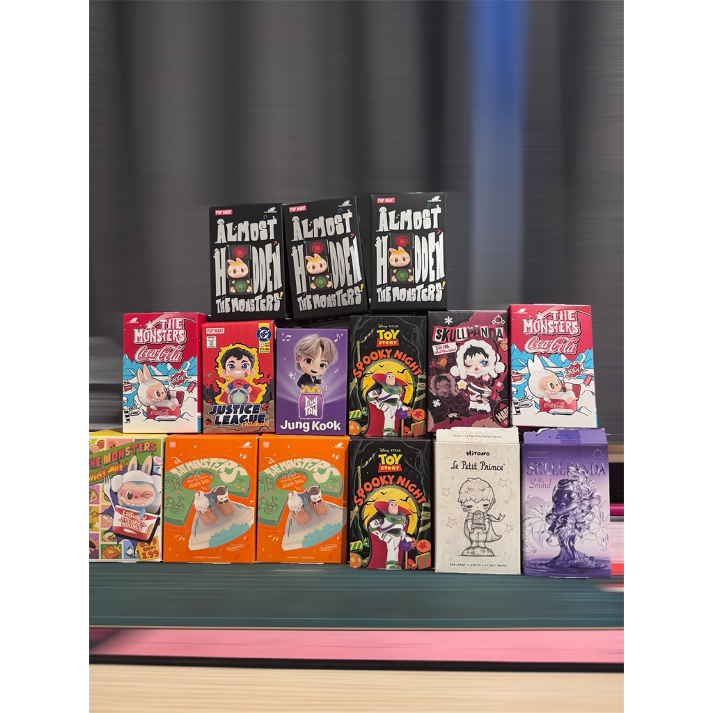 (โล๊ะ พร้อมส่ง) กล่องสุ่มป๊อปมาร์ทPopmart ของแท้ แกะกล่องเช็คการ์ด 1 ตัว