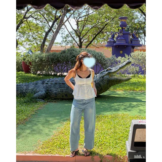 #28barrel_jeans กางเกงยีนส์บาร์เรล*เอวกลาง*สำหรับสาวสูง15x cm BARREL JEANS
