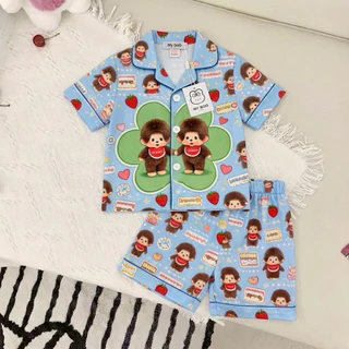 ชุดนอนเด็ก คอลใหม่มายบู ลายการ์ตูน น่ารักมาก แขนสั้น-ขาสั้น