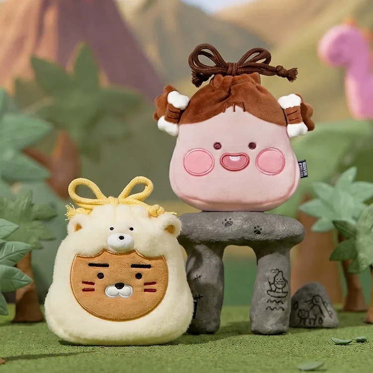 พร้อมส่ง KAKAO Woonga Face Pouch — Ryan / Apeach กระเป๋าหูรูดผ้านุ่มฟู