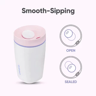 Owala SmoothSip Slider ขวดน้ำกันรั่วซึม ขนาด 12oz ไม่มีหลอด ทนความร้อน แข็งแรงทนทาน