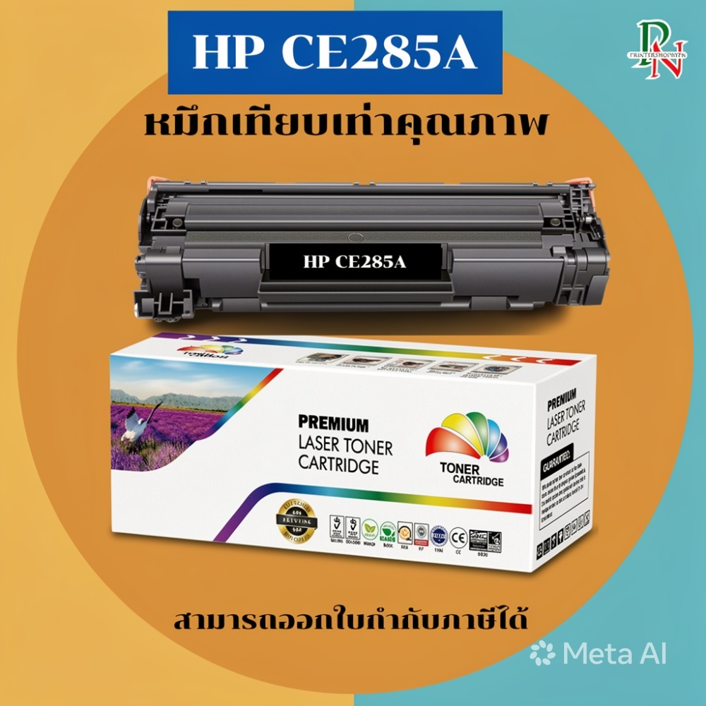 หมึกปริ้นเตอร์ HP 85A CE285A เทียบเท่า5-15กล่อง FOR HP LaserJet Pro P1102/Pro P1102w/M1132 MFP/M1212