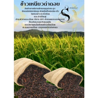 ข้าวเหนียวดำดอยกระสอบ5กิโลกรัม ตราทรัพย์ธนา ข้าวใหม่ หอม ดำ