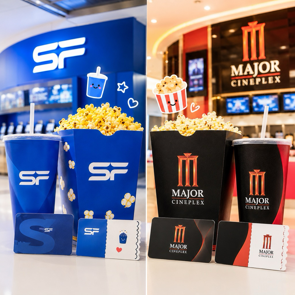 ขายดี ชุด Popcorn ป๊อปคอร์น น้ำอัดลม เมเจอร์ Major ไซส์ L