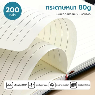 สมุดโน้ตธุรกิจ A5/A6 ปกแข็งหนัง PU 200 หน้า แบบเส้นบรรทัด สมุดไดอารี่ สมุดบันทึก อุปกรณ์สำนักงาน