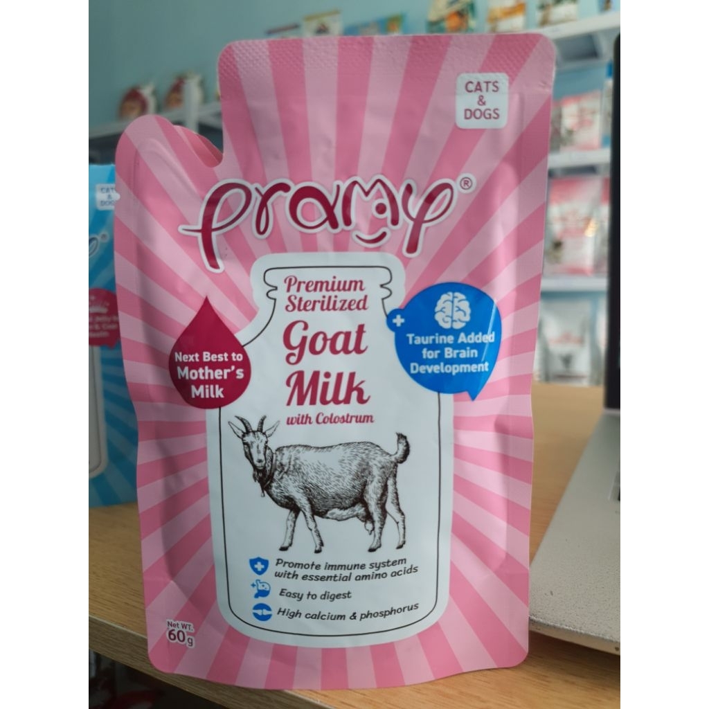 Pramy  Goat Milk นมแพะ4สูตร แบบซอง(1ซอง)