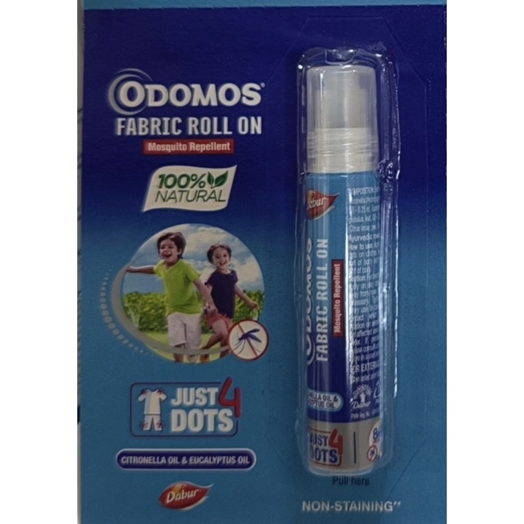 Odomos Mosquito Repellant Fabric Roll On, 8 ML โรลออนแต้มกันยุงออร์แกนิค
