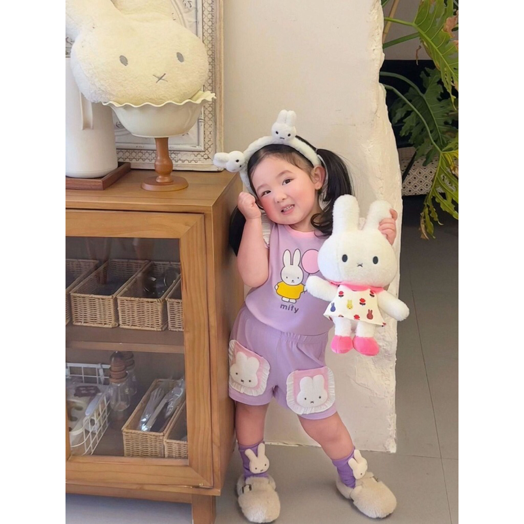 [พร้อมส่ง✅] 👧🏻🎀ชุดเซต miffy ม่วงที่ถูกต้องงง น่ารักก ชุดเซตลูกสาว✨