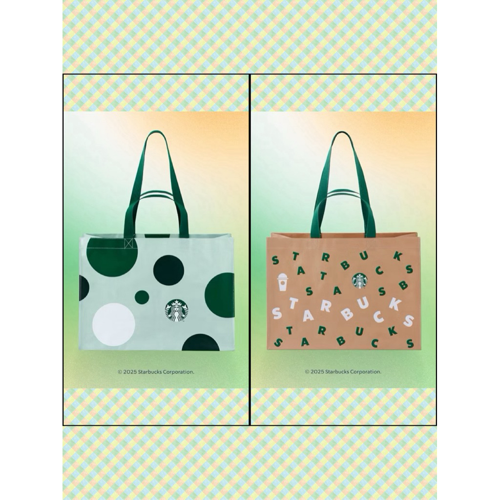 💯% Starbucks Shopping Bag | Starbucks Eco Bag | Siren Shopping Bag กระเป๋าช้อปปิ้งสตาร์บัคส์
