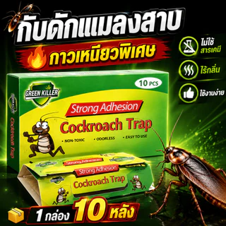 ที่ดักแมลงสาบ กาวดักแมลงสาบ 10 ชิ้น กับดักแมลงสาบ แผ่นดักแมลงสาบ ปลอดสารเคมี ไร้กลิ่น ใช้งานง่าย ดักได้จริง