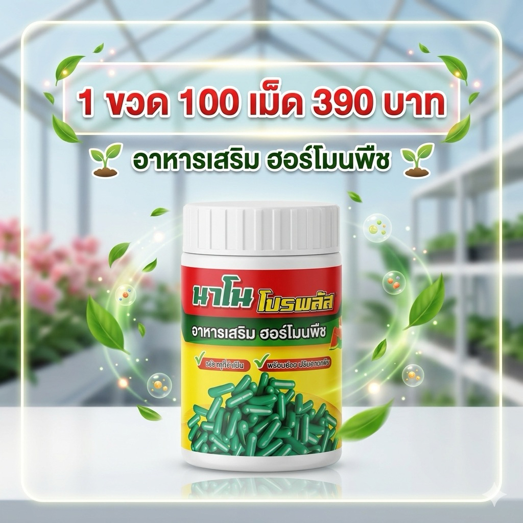นาโนโปรพลัส นาโนพืช แร่ธาตุ อาหารหลักพืช 1 ขวด 100 เม็เ