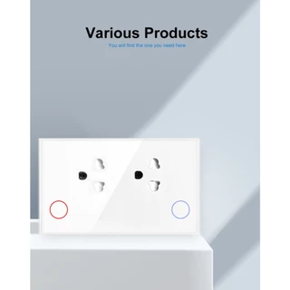 Tuya Zigbee Double Socket plug ปลั๊กไฟฝังผนัง อัจฉริยะแบบ 2 เต้าเสียบ 15A 220V รุ่น RY-PZ