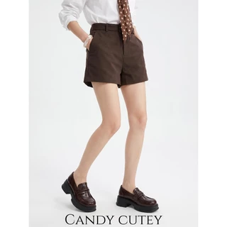 Candy Cutey Penny Loafer ดีไซน์คลาสสิก พื้นหนาเสริมส้นเล็กน้อย ทรงสุภาพ ใส่ทำงานได้