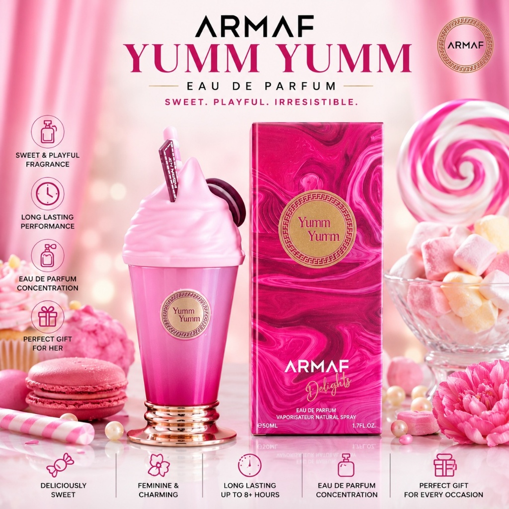 ARMAF Yumm Yum EDP 50ml น้ำหอมผู้หญิง Women Perfume Sweet Gourmand Vanilla Caramel Long Lasting