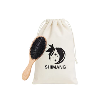 SHIMANG หวีขนหมูป่า+ไนลอน แปรงหวีผม ลดไฟฟ้าสถิต แก้ผมพันกัน นวดศีรษะ ผมเรียบลื่น ไม่ดึงผม