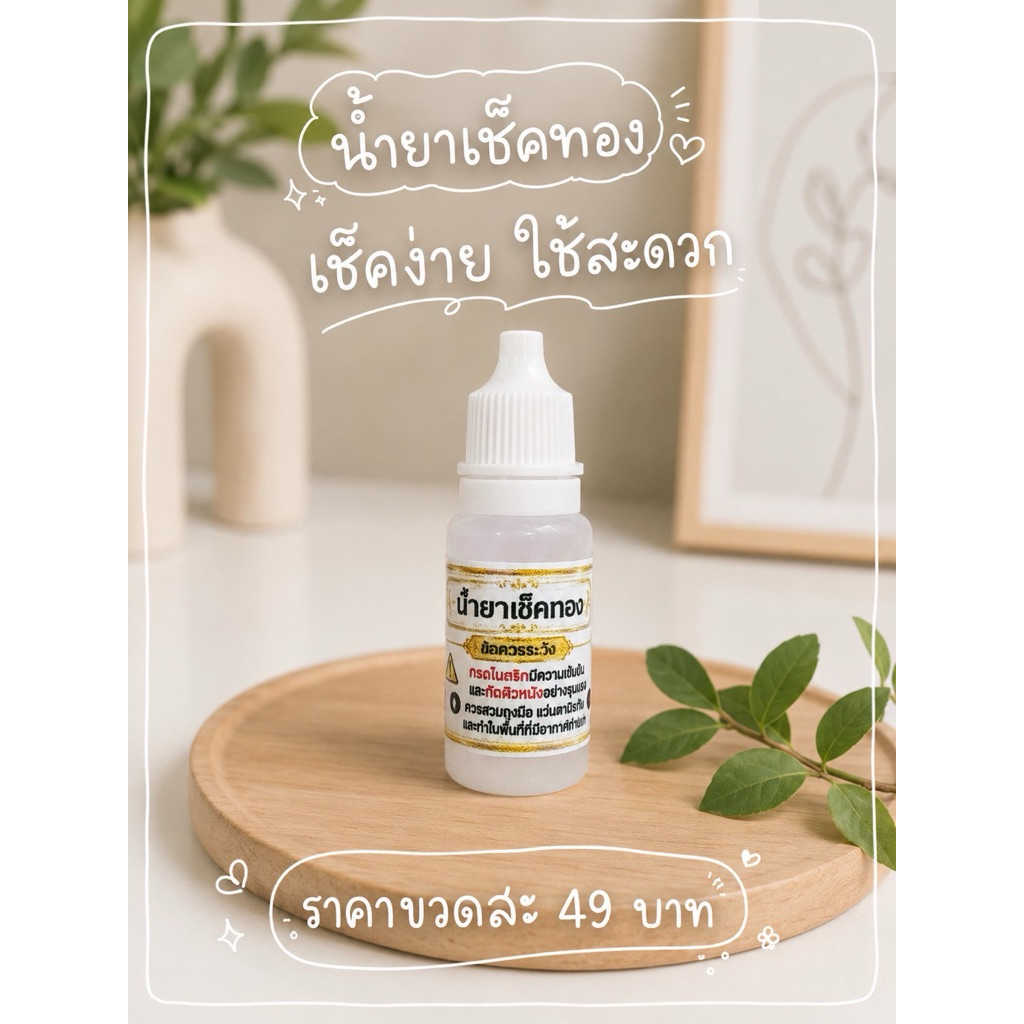 น้ำยาเช็ดทอง 1 ขวด ไม่มีหินดำ