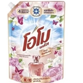 โอโม  พลัส สูตรอ่อนโยน คอตตอน บลูม พิงค์ ฟลอรัล คิส 615 มล