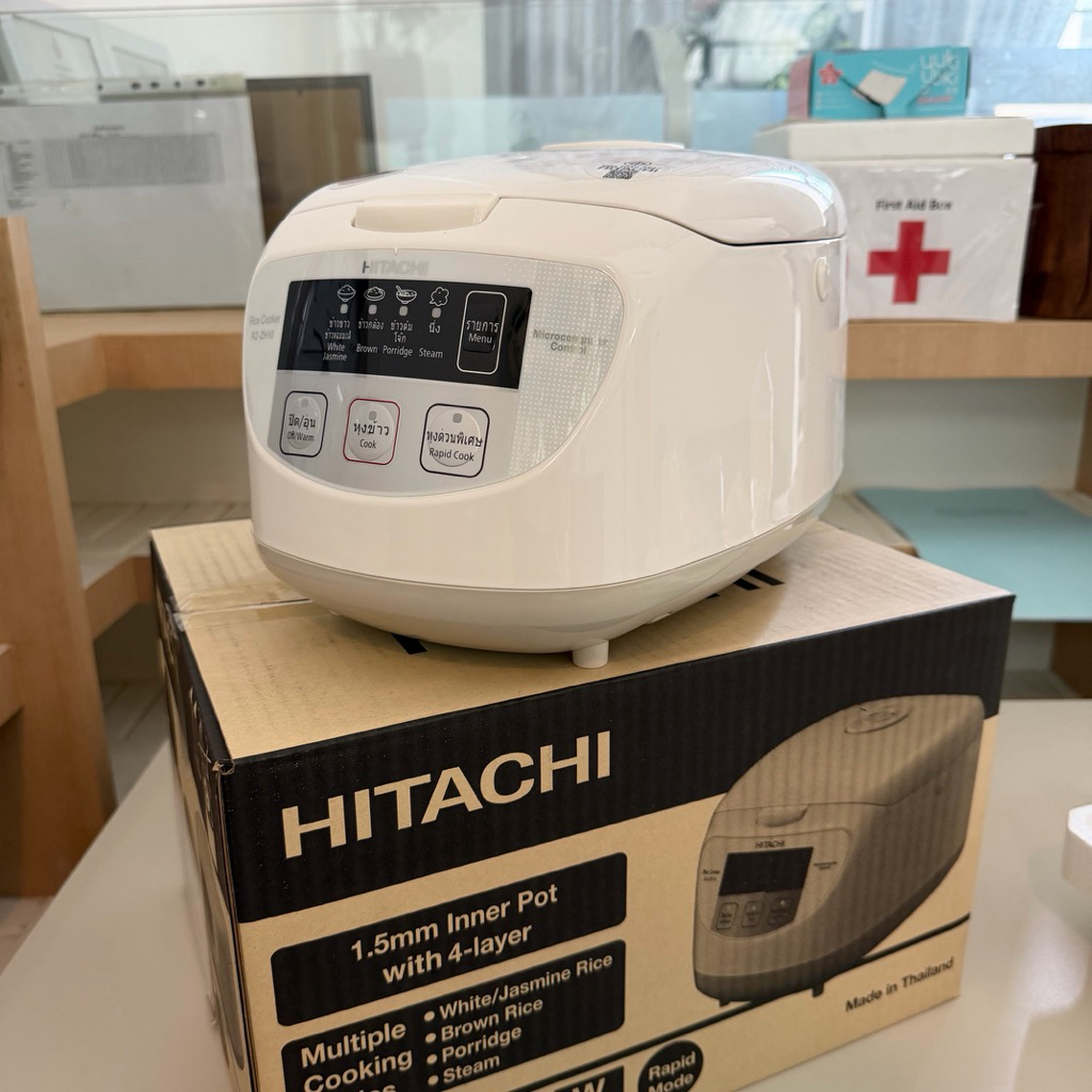 หม้อหุงข้าวไฟฟ้า Hitachi รุ่น RZ-ZH10 (1 ลิตร) สีขาว ของแท้ 100%