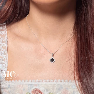MCbrand.Jewelry🩵 สร้อยคอเงินแท้ 92.5% รุ่น Fortuna Clover🍀 ใบโคลเวอร์ โชคดี [แถมกล่อง+ใบประกัน] ใส่ติดตัวได้ ไม่ลอก