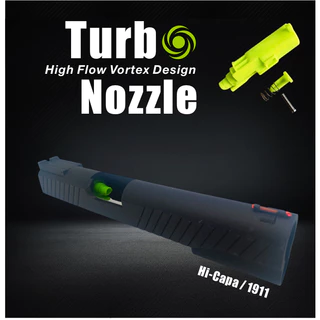 หัวฉีด TURBO Nozzleหัวฉีดแบบ High Flow พร้อมระบบวอร์เท็กซ์ (Vortex) ที่ช่วยเพิ่มประสิทธิภาพสำหรับรุ่น: 1911 / HiCapa