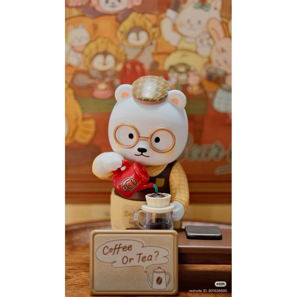 (พร้อมส่ง🇹🇭) เช็คการ์ด Planet Bear Panpan Taiyaki V4  Coffee Club ลุงหมีขาว