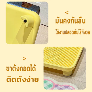แผ่นดักทรายแมว 2IN1 ถาดรองฉี่สุนัข พรมดักทรายแมว พรม 2 ชั้น PP ช่วยดัก ทรายแมว ที่ติดตามเท้า แผ่น รอง ทรายแมว ขนาด ใหญ่