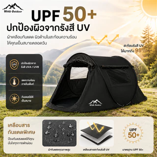 เต็นท์ เต้นท์แคมป์ปิ้ง เต็นท์ปิกนิก 1 2คน เต็นท์นอน ใช้สำหรับเดินป่าหรือสนาม
