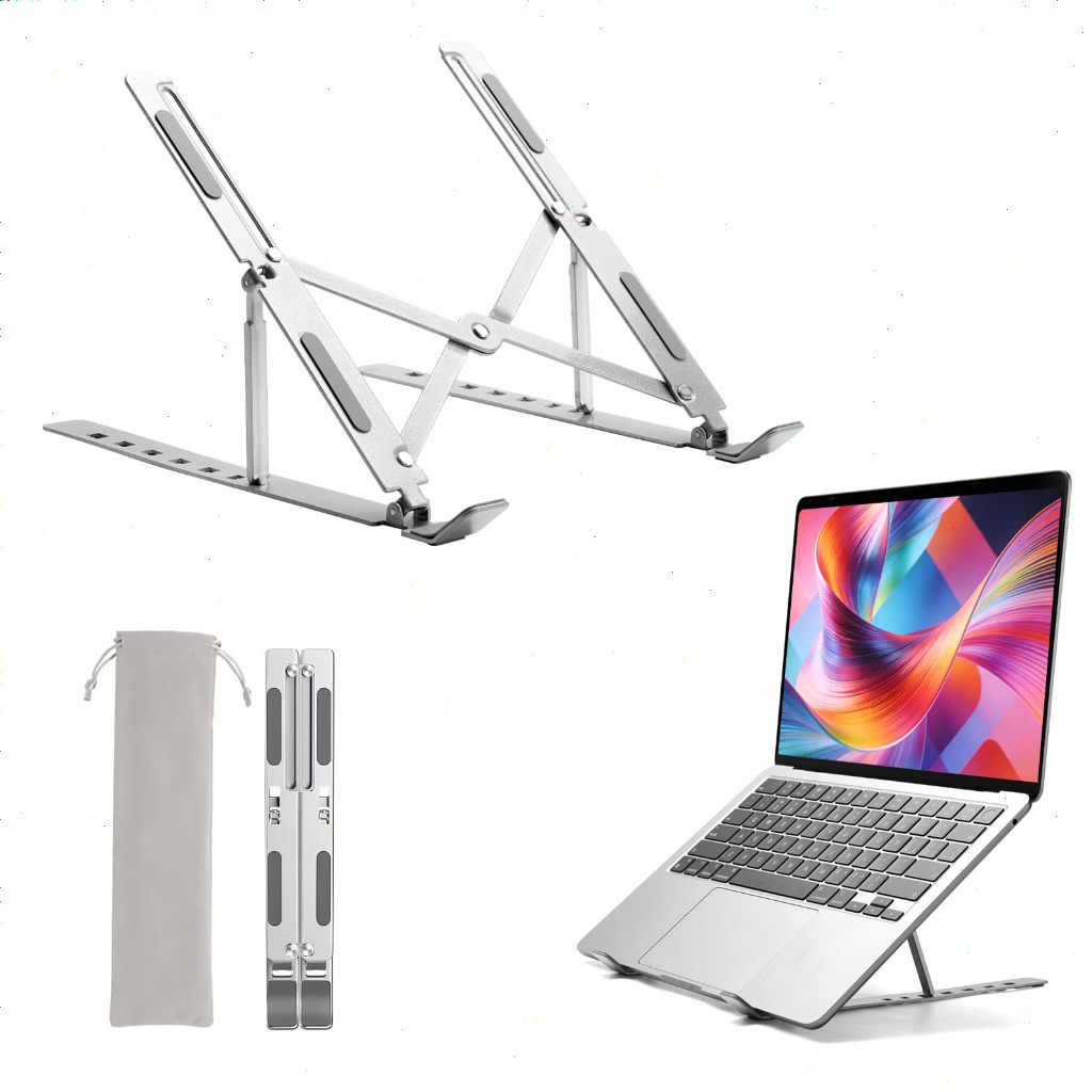แท่นวางโน๊ตบุค ที่ตั้งคอม อลูมิเนียม ขาตั้งแล็ปท็อป Laptop stand ที่วางจอคอม 10-17.3 นิ้
