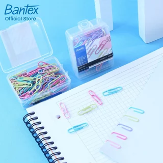 Bantex ลวดเสียบกระดาษ คลิปหนีบกระดาษ จัดระเบียบเอกสาร ลวดแข็งแรง 100ชิ้น/กล่อง คละสี Paper Clips