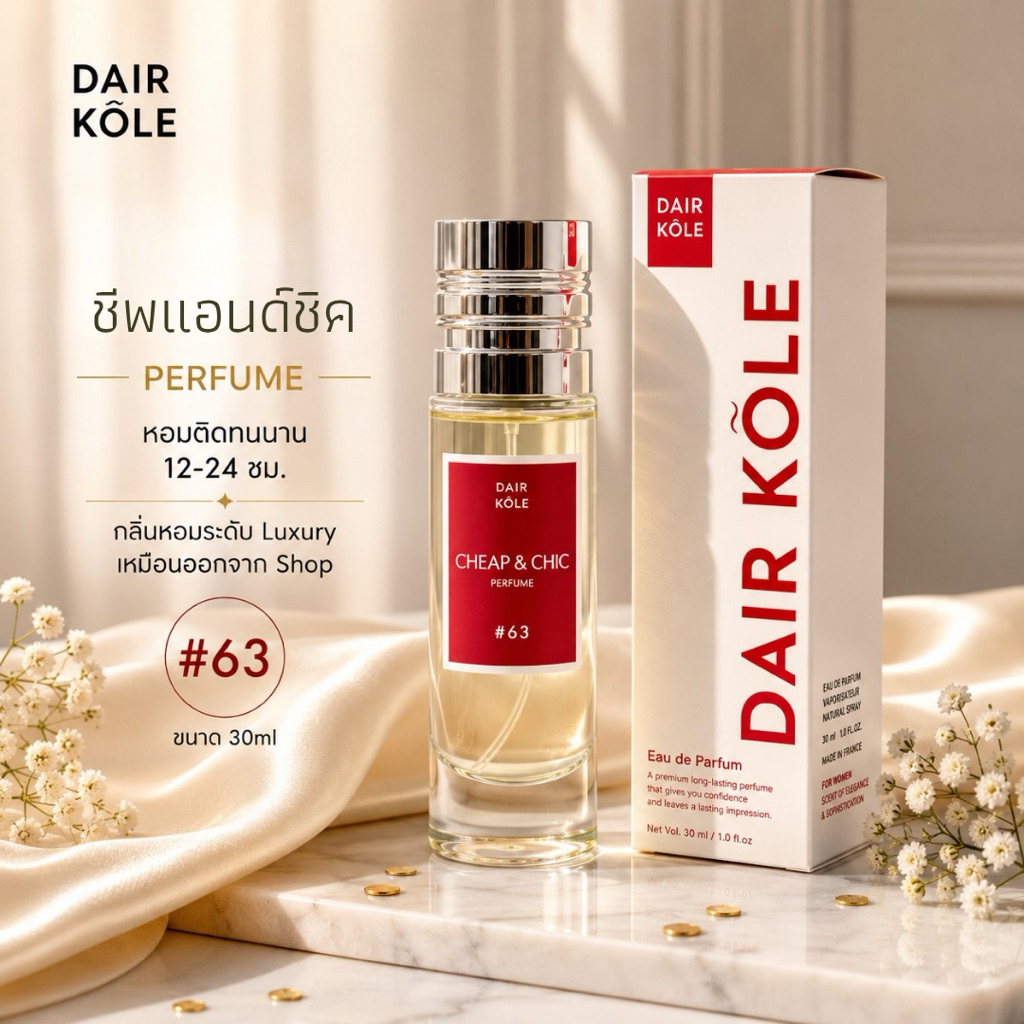 🔥กลิ่นShopแท้🔥น้ำหอมDAIR KOLE #61  CHW ติดทน12-24ชม. #น้ำหอมผู้หญิง #น้ำหอม #ติดทนนาน #ติดทน #DKPEFUME #DK
