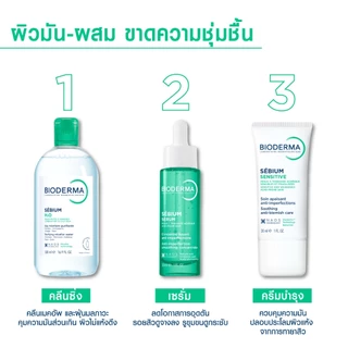 Bioderma Sebium Sensitive 30 ml ครีมบำรุงผิวหน้า สำหรับผิวมัน ผิวผสม เป็นสิวง่าย