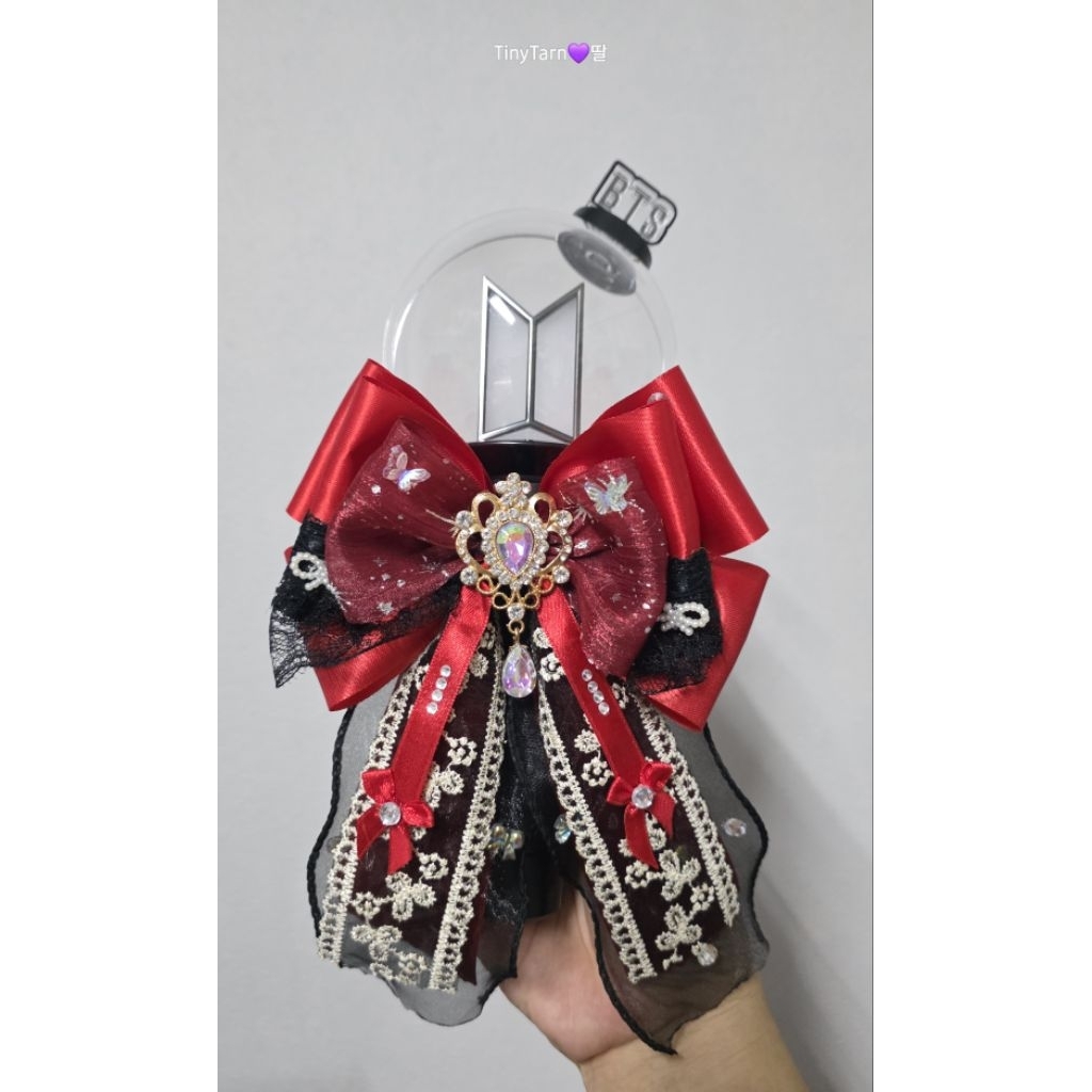 ❤️🖤โบว์ติดแท่งไฟ พร้อมส่ง BTS in BKK 2026 บังทัน Enhypen Plave *จี้คละ* BamBam StrayKids ⭐️ iKON Red Velvet สีแดง แดงดำ