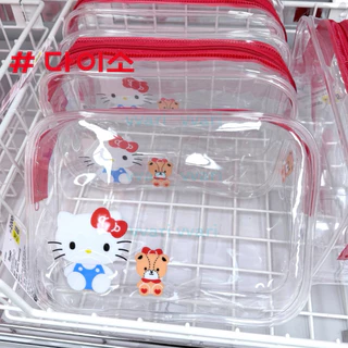 Daiso Korea kitty My Melody กระเป๋า ใส เล็ก ใหญ่ ไดโซะ เกาหลี