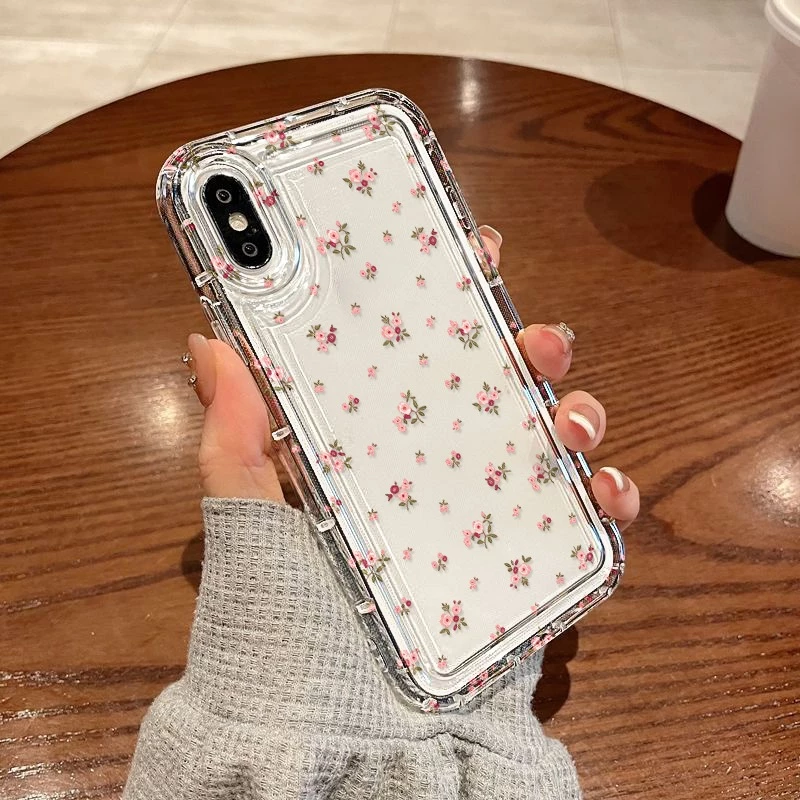 สำหรับ for iPhone 16 11 13 14 17 15 12 Pro Max 6S 7 8 Plus X XR XS MAX SE2022 เคสนิ่มใสถุงลมนิรภัยกันกระแทกการ์ตูนน่ารัก