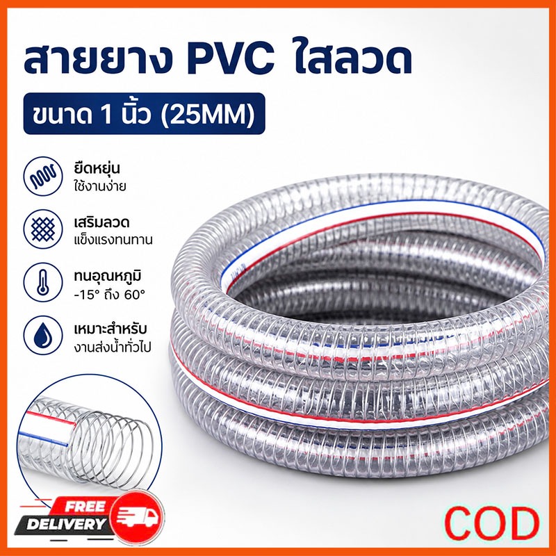 สายยาง PVC ใยลวด สายน้ำมันใยลวด สายพีวีซีไส้ลวด