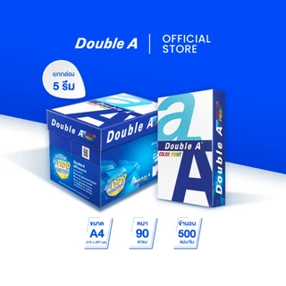 [90 แกรม] Double A กระดาษ Color Print A4 90gsm 500 แผ่น จำหน่าย 5 รีม