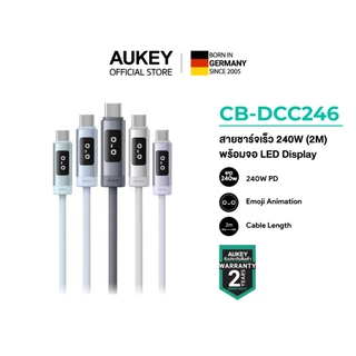 AUKEY CB-DCC246 สายชาร์จเร็ว Circlet Blink 240W EMO USB-C Cable 2m. พร้อมหน้าจอ LED