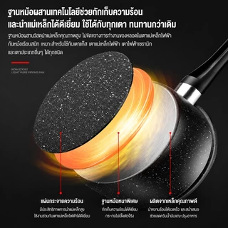 KTCหม้อ หม้อแคมปิ้ง หม้อเคลือบหินอ่อน กระทะ กะทะกระทะเคลือบหินอ่อน สามารถใช้กับเตาแม่เหล็กไฟฟ้า หม้อนม มีด้ามจั ขนาด16ซม