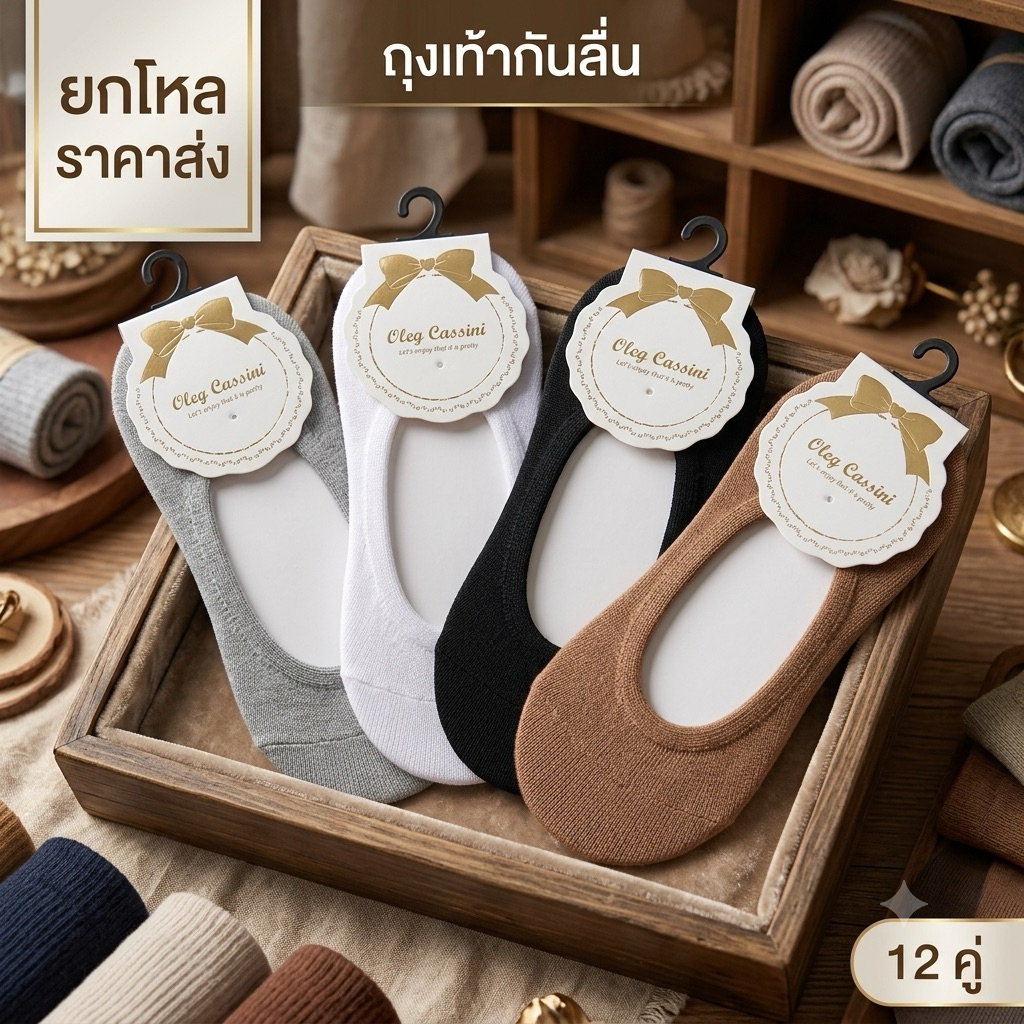 🔥ยกโหล🔥 ถุงเท้ากันลื่น มีราคาส่ง