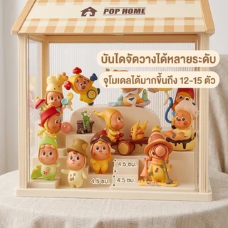 CODตกแต่งโต๊ะสวยงาม กล่องแสดงอะคริลิคใส ขั้นบันได กันฝุ่น เก็บบลายบ็อก Popmart ตุ๊กตาเล่น ของสะสมส่วนตัว