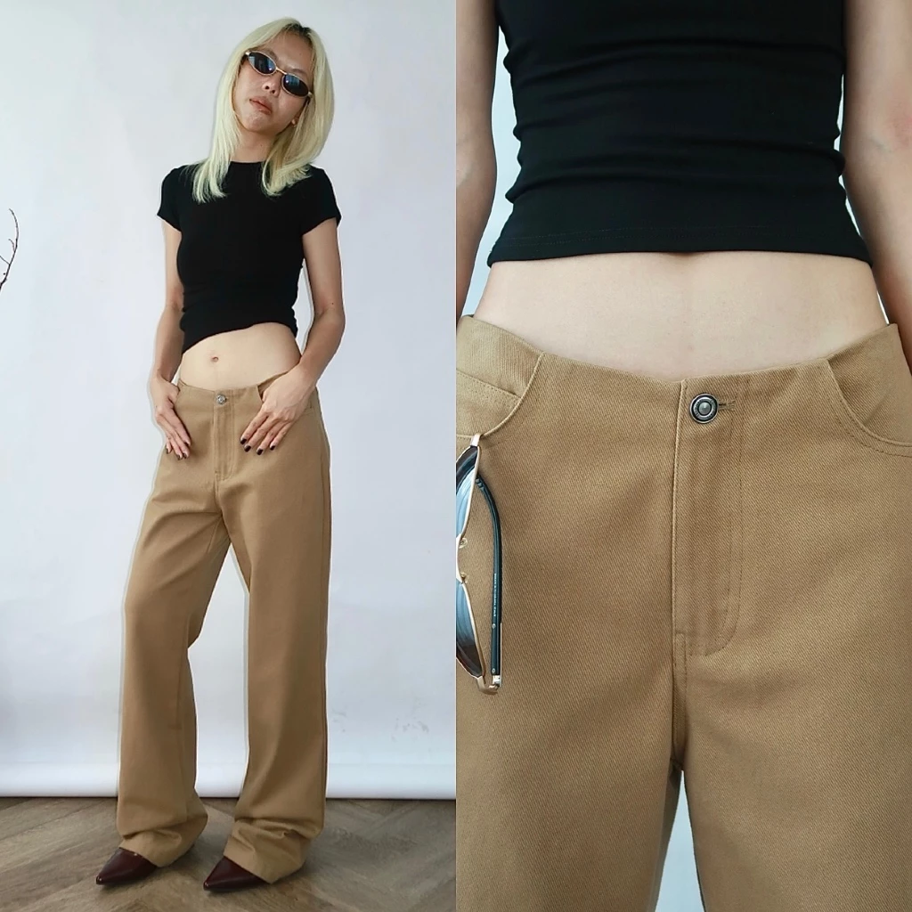 [ยีนส์เอวต่ำ คนเท่]โค้ดลด30%+โค้ดร้าน100฿+ส่งด่วนฟรี! Fashionstore-Low waist jeans-กางเกงยีนส์เอวต่ำ(885)