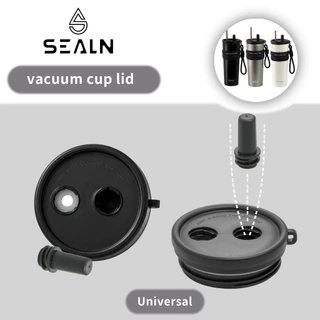 SEALN อุปกรณ์เสริมสำหรับแก้วเก็บความเย็น หลอดดูดยางรัด, ฝาปิด แก้วเก็บความเย็นมีหูจับแก้วเก็บความเย็นแบบสุญญากาศ เซรามิก