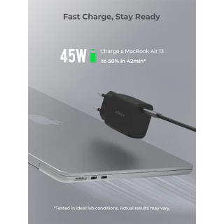 AUKEY PA-F4T หัวชาร์จเร็ว SWIFT 45W PD USB-C PD Wall Charger with GaN Technology