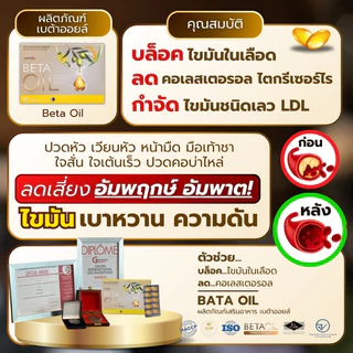 【ซื้อ 2 แถม 1】BETA OIL เบต้าออยล์ อาหารเสริมสุขภาพ ปรับระดับไขมันในเลือด คอเลสเตอรอล ของแท้ 100% จัดส่งฟรี