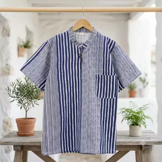 เสื้อคอจีนผ้าฝ้ายพิมพ์ลายกระดุม2เม็ด ผ้าฝ้ายพื้นเมืองผ้านุ่มเบาใส่สบาย