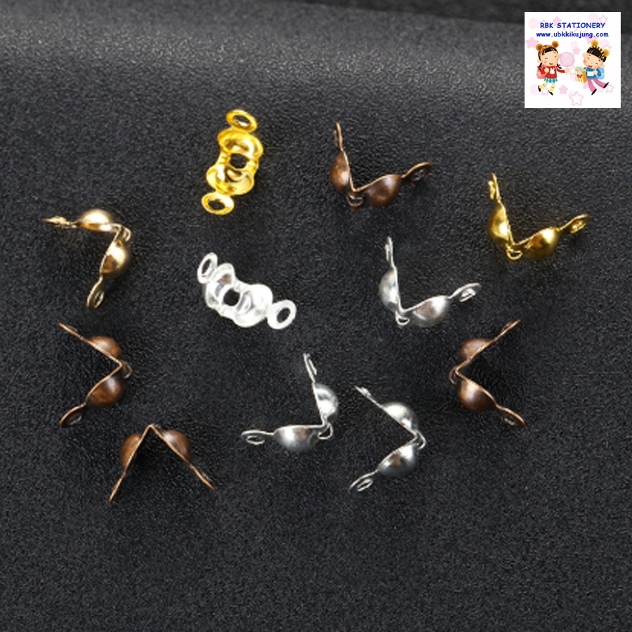 ตัวปิดปมประมาณ 80 ชิ้น/แพค อุปกรณ์ร้อยลูกปัด อุปกรณ์ DIY อุปกรณ์ร้อยสร้อยข้อมือ