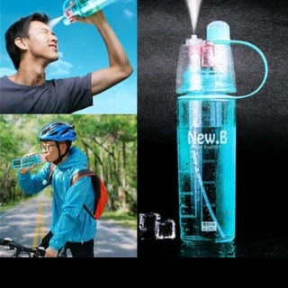 ถ้วยสเปรย์พลาสติก ขวดน้ำกีฬา ขวดน้ำพลาสติกแบบพกพา 600มล ถ้วยน้ำสำหรับผู้ชายและ เหมาะสำหรับปีนเขาแล
